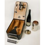 BARTENDERS BOX SET, TO INCLUDE BOTTLE OF KABINETT IN ASPREY CASE WITH SOLINGEN CONTENTS