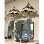 PAIR OF TIFFANY STYLE TABLE LAMPS 73CMS (H) APPROX