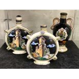 2 FLASKS & 1 CARAFE MAR MARCA S. MARINO MAJOLICA