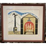 PRINT BY PENNY BERRY PATARSON, NORMAN CROSS MEMORIES A/F