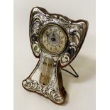 HM SILVER BAROMETER CLOCK - ART NOUVEAU A/F 17CMS (H) APPROX