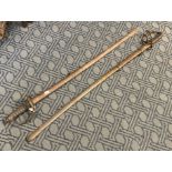 2 VICTORIAN SOLDIER DRESS SWORDS IN SCABBARDS