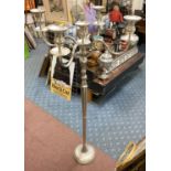 LARGE SILVER PLATE CANDELABRA 60CMS (H) APPROX