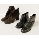 PAIR OF SIZE 40 VALENTINO LADIES BOOTS & A PAIR OF TODDS LADIES BOOTS SIZE 40.5