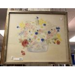 FRAMED WATERCOLOUR OF FLOWERS 49CMS (H) X 58.5 CMS (W) APPROX