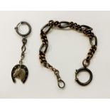 NIELLO BRACELET WITH SILVER HORSESHOE KEYRING