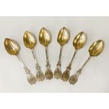 6 GERMAN SILVER SPOONS -SCHUTZ & FISCHER - APPROX 5 OZ