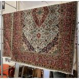 PAIR OF PERSIAN BLUE GROUND CARPETS - APPROX 220CM X 140CM