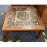 RETRO COFFEE TABLE WITH TILED TOP