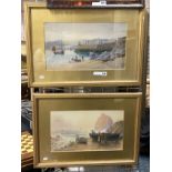 PAIR OF FRAMED WATERCOLOURS SIGNED J.CUREN 27CMS (H) X 46CMS (W) PIC ONLY