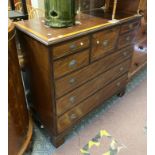 MAHOGANY INLAID 8 DRAWER CHEST