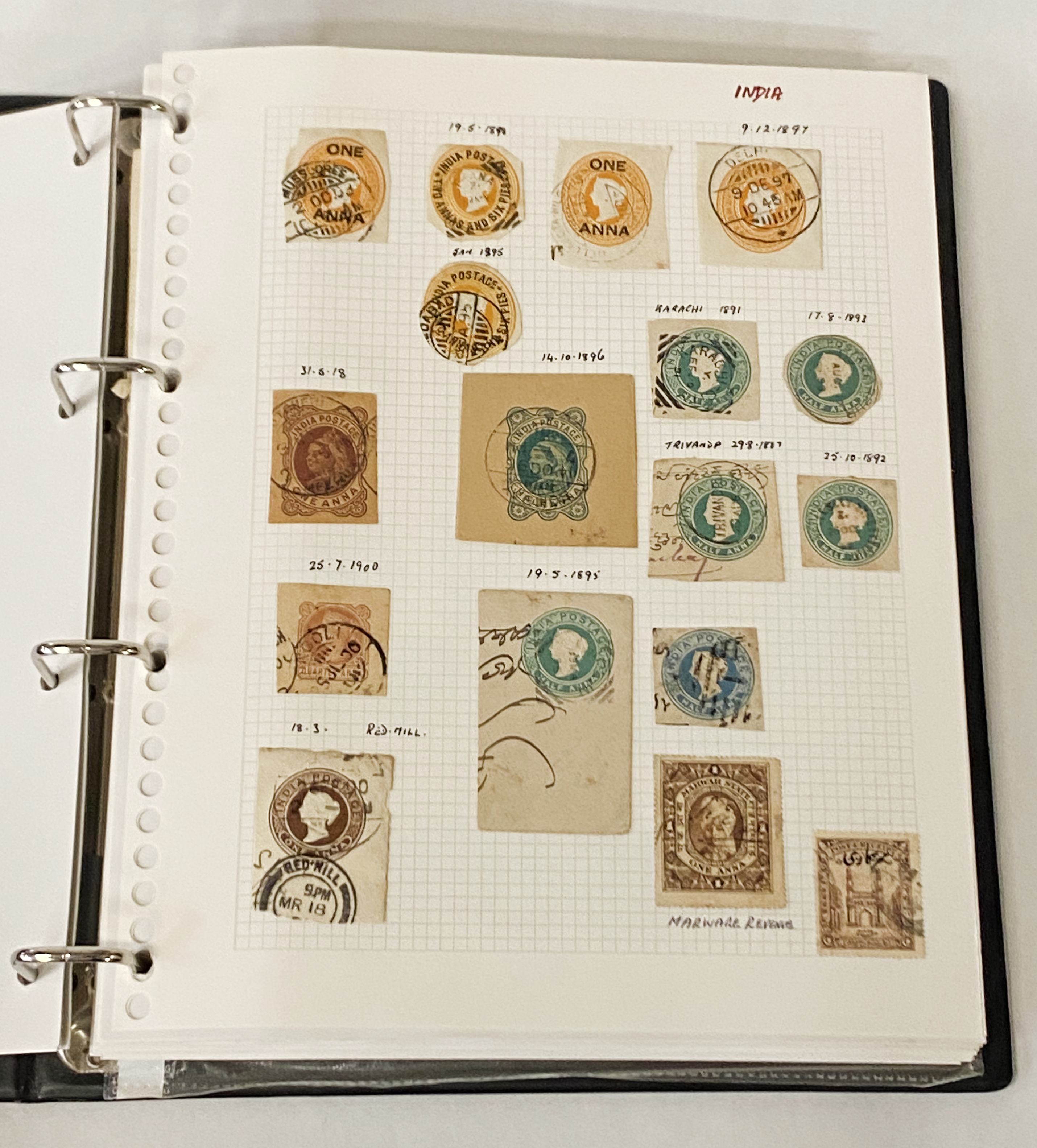 INDIAN & STATES PORTUGAL & COLONIES ETC STAMP ALBUM - SOME HIGH VALUES WORTH CHECKING - Image 2 of 3