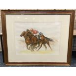 ALAN BASSINGTON LARGE WATERCOLOUR 60 X 85 INNER FRAME