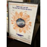 ORIGINAL US ONE SHEET FRAMED VANISHING POINT LINEN BACKED POSTER 108CMS X73CMS (W) APPROX