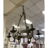 WROUGHT IRON CHANDELIER - FRENCH