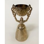 STERLING SILVER MARRIAGE CUP - APPROX 4 OZ - 13 CMS (H) APPROX