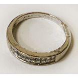 9CT WHITE GOLD ETERNITY RING - SIZE O - DIAMOND WEIGHT 0.40 CARAT - 2.7 GRAMS APPROX