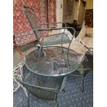 METAL GARDEN TABLE & 4 CHAIRS