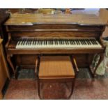 UPRIGHT PIANO & STOOL - KEMBLE