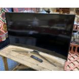 SAMSUNG CURVED SCREEN TV WITH REMOTE