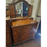 EDWARDIAN DRESSER CHEST WITH MIRROR