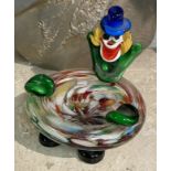 MURANO CLOWN ASHTRAY 16.5 CMS (H) APPROX