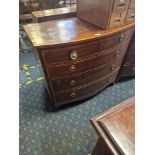 INLAID FOUR DRAWER CHEST A/F