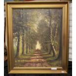 FRAMED OIL ON CANVAS BY P.BOSMANS - 58.5 X 48.5 CMS APPROX