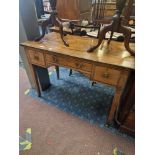 THREE DRAWER INLAID DESK