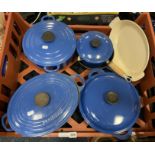 BLUE LE CREUSET DISHES