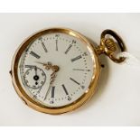 14K GOLD POCKET WATCH A/F - 29.7 GRAMS APPROX INC. MOVEMENT