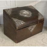 VICTORIAN HM SILVER MOUNTED STATIONARY BOX