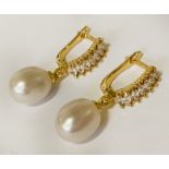 PEARL & TOPAZ EARRINGS