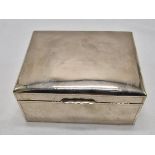 STERLING SILVER CIGARETTE BOX WITH ORIENTAL HALLMARKS - APPROX 278 GRAMS