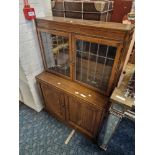 OAK CABINET WITH GLASS DOOR