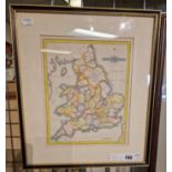 FRAMED MAP OF SOUTH BRITAIN BY JOHN CARY