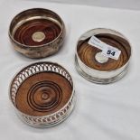 THREE HM SILVER COASTERS