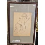 FRAMED STUDY OF A NUDE - 32 X 23 CMS APPROX