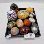 DECORATIVE EGGS & TRINKET BOXES 14 IN TOTAL