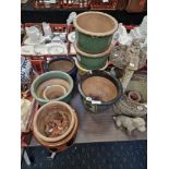 COLLECTION OF CERAMIC POTS