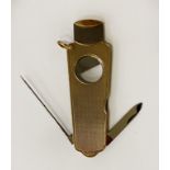 9CT GOLD CIGAR CUTTER / PENKNIFE