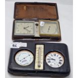 2 BAROMETERS INCLUDING A GOLIATH 8 DAY TRAVEL CLOCK - BIRMINGHAM 1923