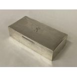 H.M SILVER CIGARETTE BOX - APPROX 18 OZ 4.5CMS (H) APPROX