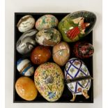 DECORATIVE EGGS & TRINKET BOXES 14 IN TOTAL
