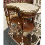 KIDNEY SHAPED MARBLE TOP UNIT