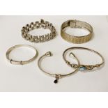 QTY OF SILVER BRACELETS INCL. LINKS OF LONDON