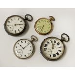 FOUR POCKET WATCHES