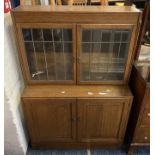 OAK CABINET WITH GLASS DOOR