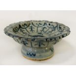 CHINESE BLUE & WHITE DISH A/F - 5 CMS (H) APPROX