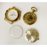 GOLD PLATED POCKET WATCH , AVIA MECHANISM & AUTOBAR WATCH